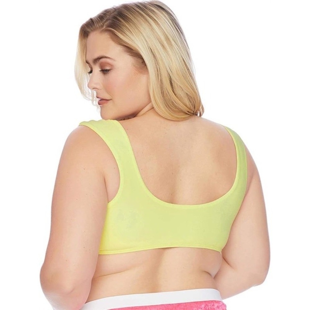 NWT Sports Illustrated 18 Juice Is Loose Yellow Cropped Bikini Swim Top 116860 - Picture 2 of 3